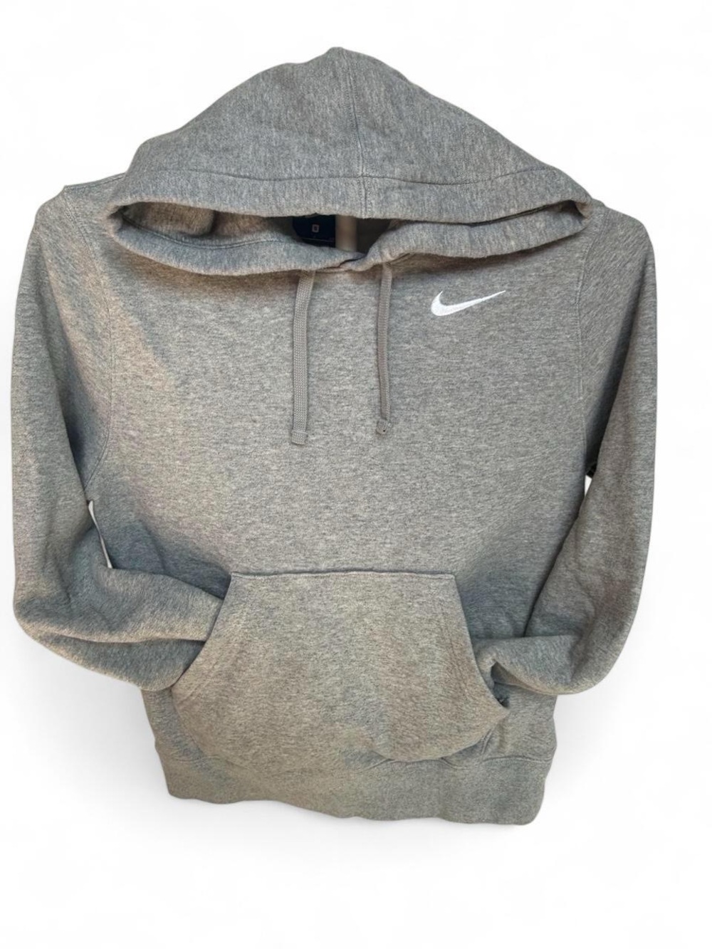 Nike Grey Pullover Hoodie with White Swoosh
